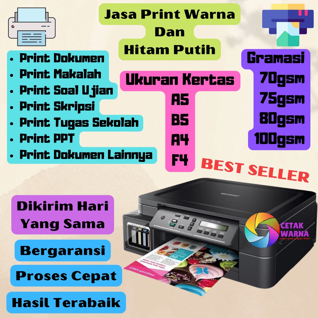 

Jasa Print Dokumen Kertas HVS | Print Warna HVS | Jasa Print Skripsi | Jasa Cetak Tugas Skripsi