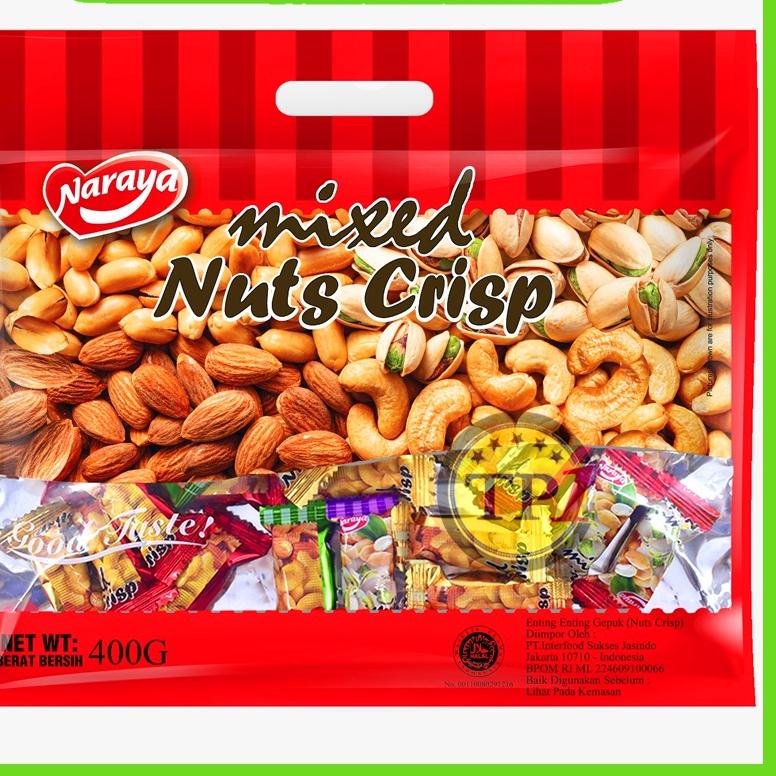 

FEB398 NARAYA MIXED NUTS CRISP Permen MIX NUT Mede Almonds Pistachio 400g <<>>