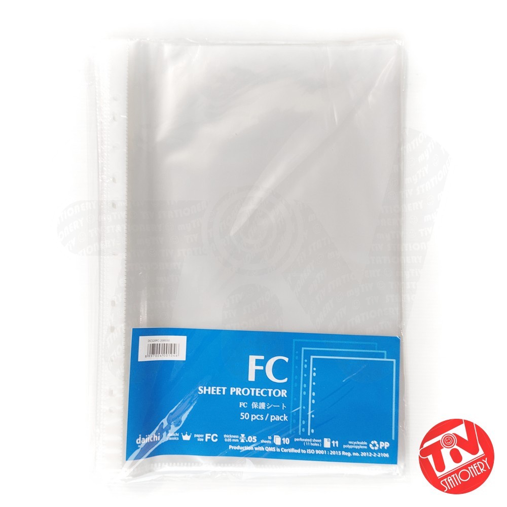 

PP Pocket | Sheet Protector Daiichi Ukuran FC / F4 (isi 50 pcs)