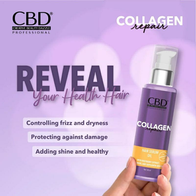 CBD Collagen Repair Hair Mask / Shampoo / Conditioner / Serum / Perawatan Rambut Rusak