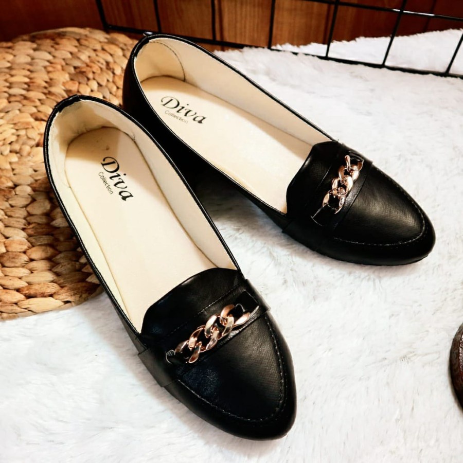 Sepatu Kerja Wanita Flatshoes Flat Shoes Teplek Kantor Guru Plat Pansus Santai Falat Shoes Wanits Mu