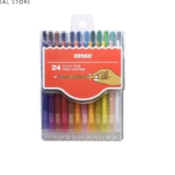 

Baru!! Twist Crayon / Crayon Putar Kenko isi 24 warna