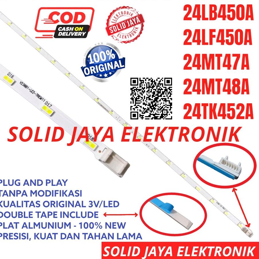 Depan BACKLIGHT TV LED LG 24 INC 24LB450 24LF450 24MT47 24MT48 24TK542 A LAMPU BL LED SMD LIDI STRIP