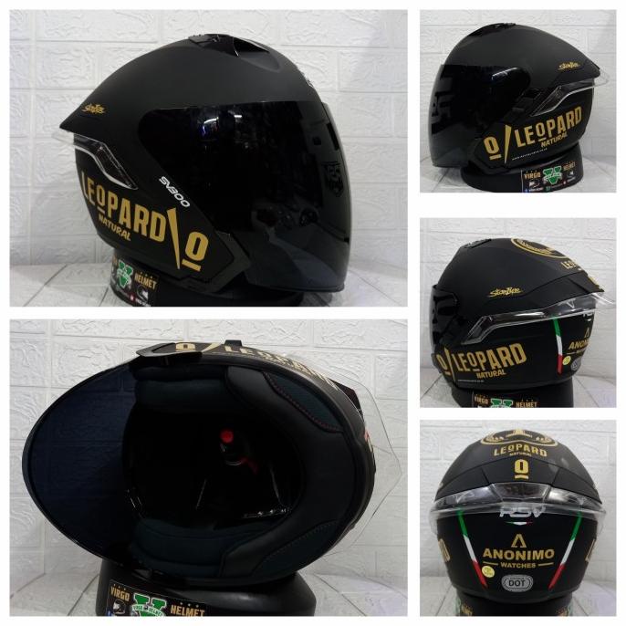 RSV HELM SV300 SOLID WHITE FULL PAKET GANTENG DOUBLE VISOR DDRING