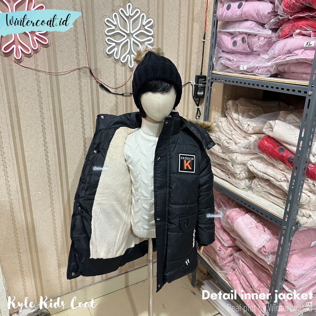 Winter coat KYLE boys Mantel Jaket Bulu Angsa anak cowok laki laki import hitam musim dingin