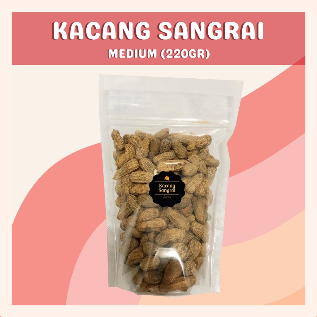 [DELISH SNACKS] Kacang Sangrai (M) 220gr / Snack Cemilan Camilan Kacang Tanah Kacang Kulit Kupas