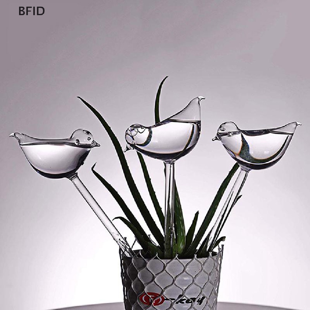 [BFID] Penyiram Tanaman Self Watering Globe, Bentuk Burung Hand Blown Clear Aqua Bulbs [ID]