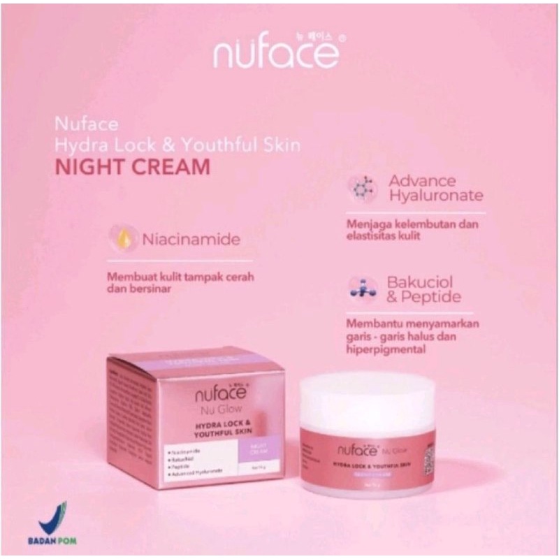 NUFACE NIGHT CREAM HYDRA LOCK &amp; YOUTHFUL NIGHT CREAM 15 GRAM