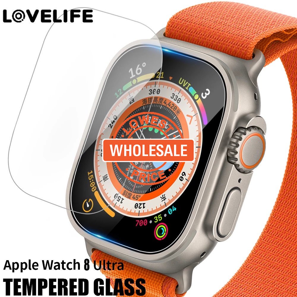 [Harga Grosir]Pelindung Layar Tempered Glass Full Cover Anti Gores Untuk Apple Watch 8