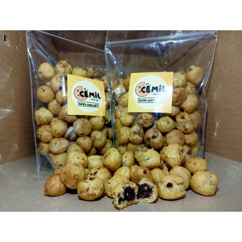 

Cemil Cemilan Snack Kue Soes Sus Kering Coklat 250 gram