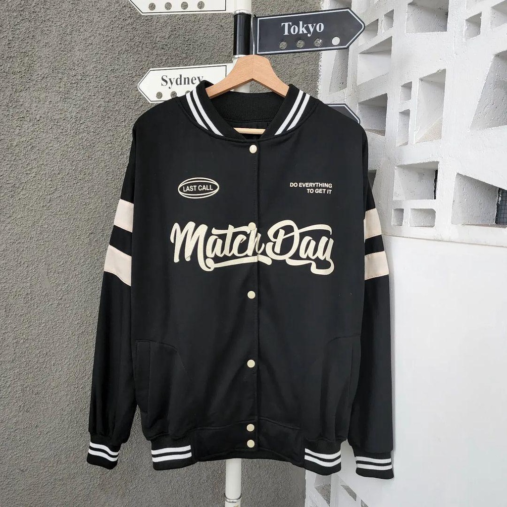 Jaket Sweater Baseball MATCHDAY bisa untuk pria/wanita