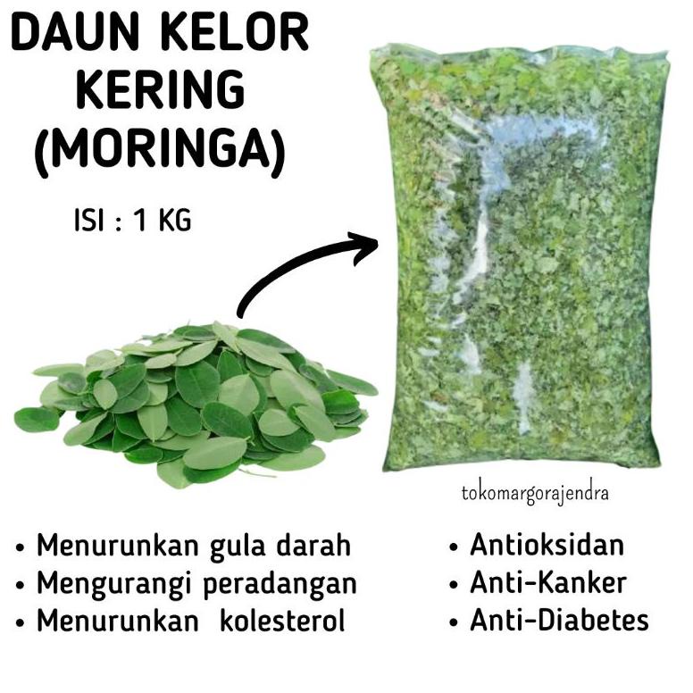 

I6QAG PROMO Daun Kelor Kering 1kg Murni 100% Daun Moringa Murah 6kjap