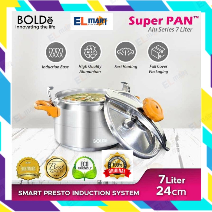 Bolde Alu series 7L Panci presto alumunium 7 Liter 7Lt