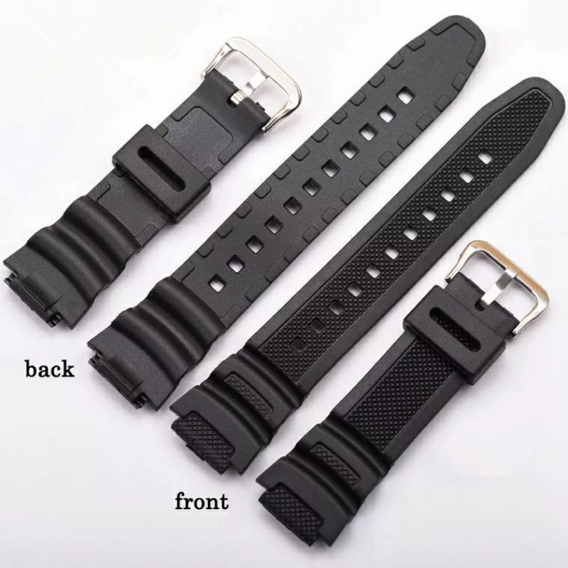 Strap tali jam tangan kwalitas original 18mm 18 mm  silicone strap  casio AQS810W SGW300H  MRW200H  AEQ110W AE1000W  WS200H  W800H  W216H W125 Rubber sport