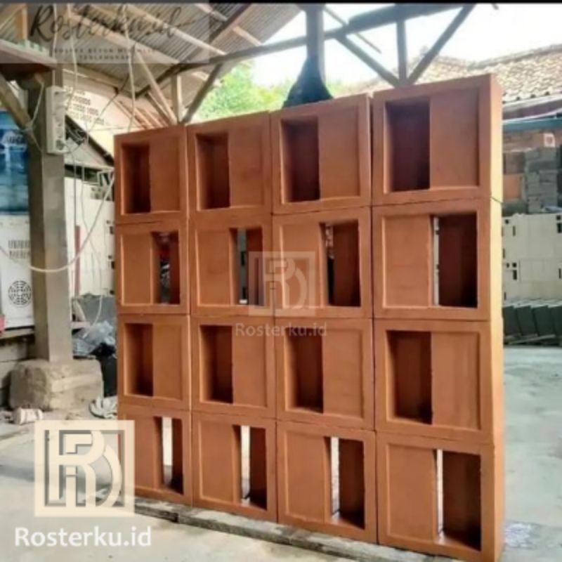 Roster beton minimalis motif ktepa/loster (2 muka)