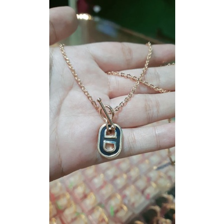 kalung CD les hitam emas 8k asli