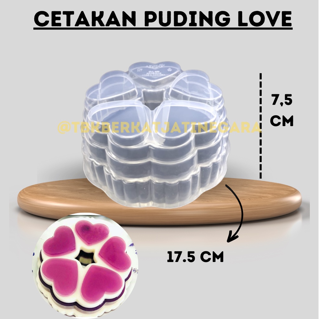 CETAKAN PUDING LOVE / CETAKAN PUDING /PCS