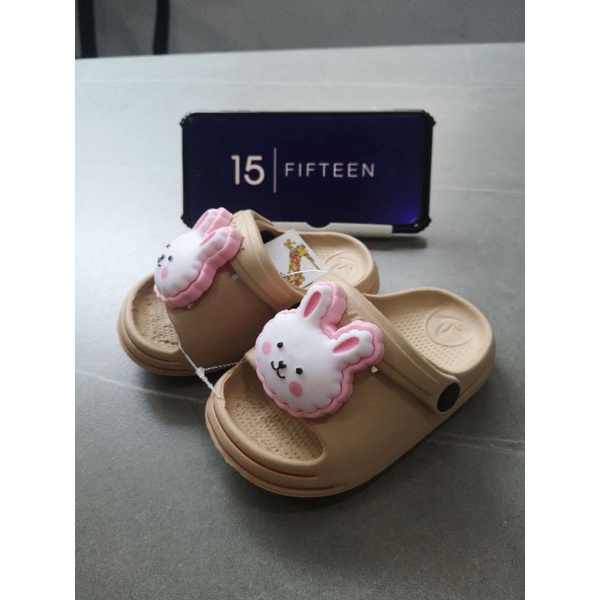 NEW ! ! ! SIZE 19-29 SANDAL SELOP Sandal Anak Perempuan RABBIT 0-4 TAHUN KARET COLLIN / SANDAL SLIP ON ANAK CEWEK 6122-B