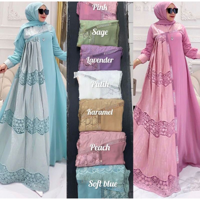 Bilqis asapuroh set pasmina - Nabila dress