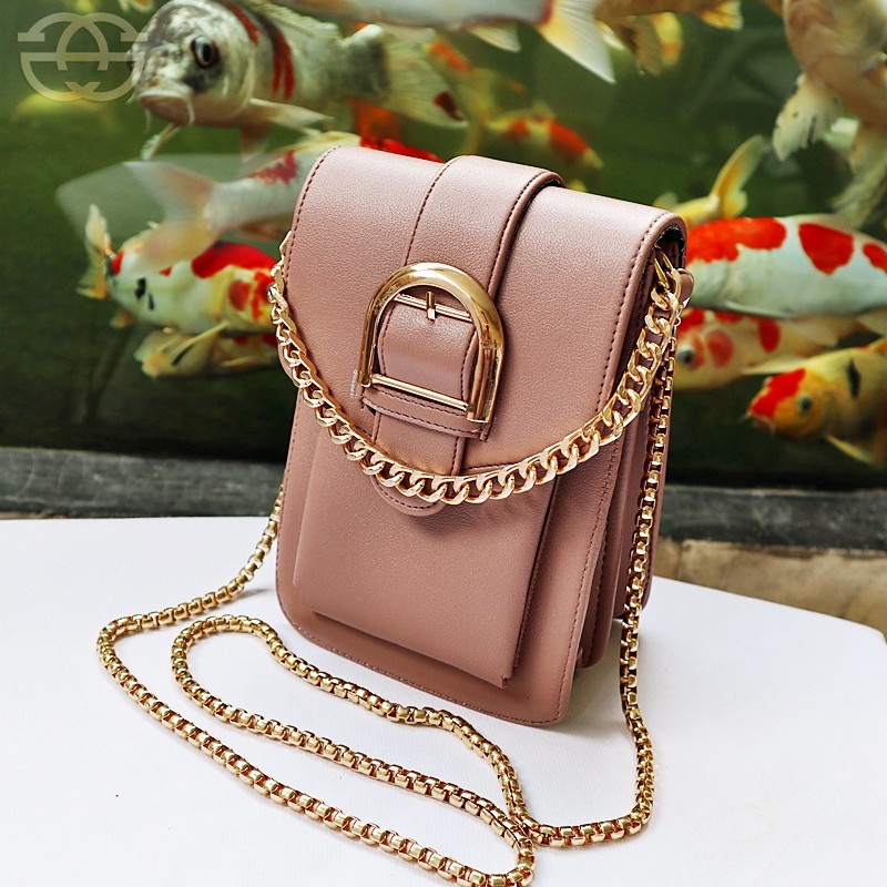 Akaci Tas Selempang HP Gesper Gold AK 02-6744 Sling Bag Wanita kekinian Terbaru Style Korea Lucu Mewah THR