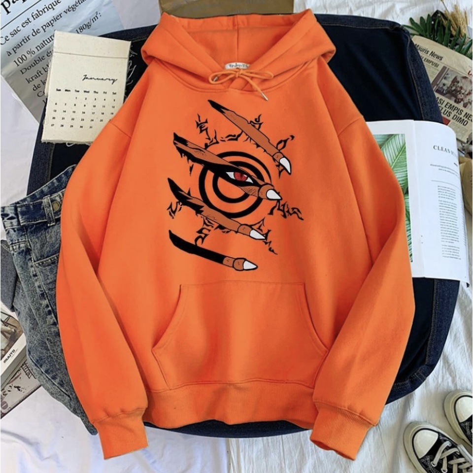 Jumper Hoodie KURAMA anime II  Sweater Hoodie Trendy II Sweter Oblong Topi Size M - XL ( Pria &amp; Wanita / Anak &amp; Dewasa )