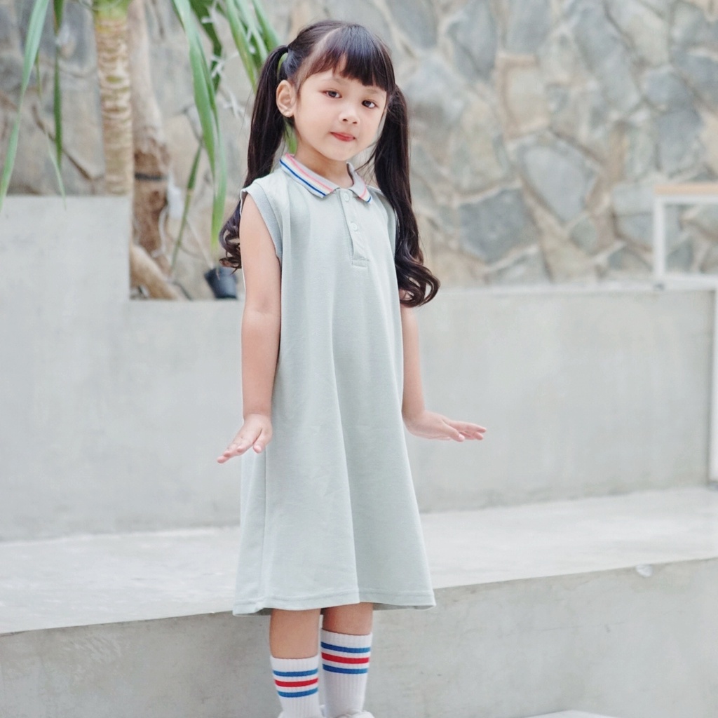 MD - Keola Basic Casual Polo Dress Anak / Rok Anak City Series usia 3 - 6 tahun