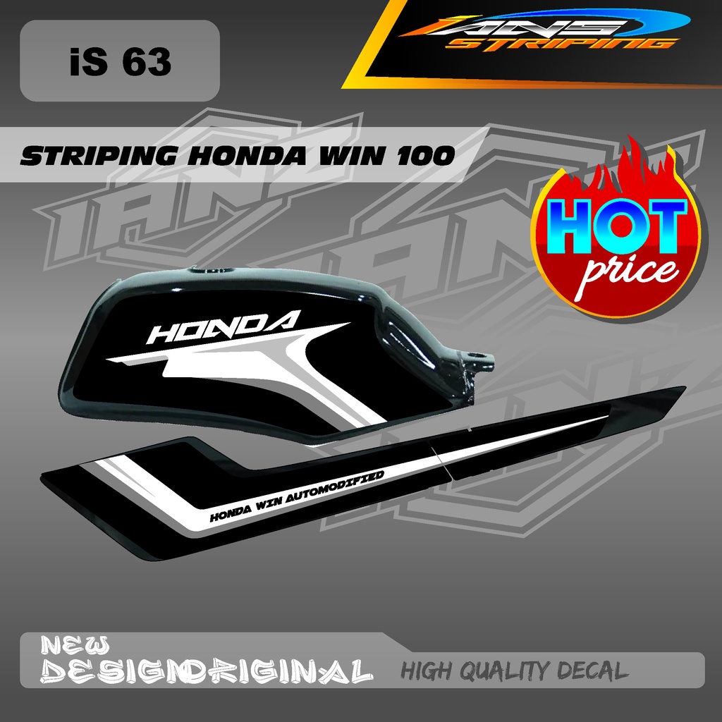 STRIPING STIKER HONDA WIN 100 HOLOGRAM / STIKER HONDA WIN 100 STANDART / LASER CROM IS63