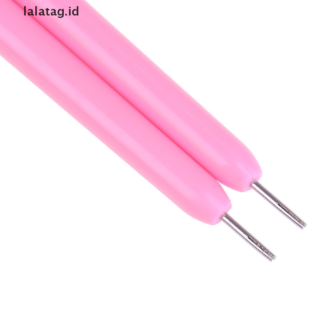 [lalatag] 2x Alat Kertas quilling slotted Plastik Kerajinan origami paper quilling rolling pens [ID]