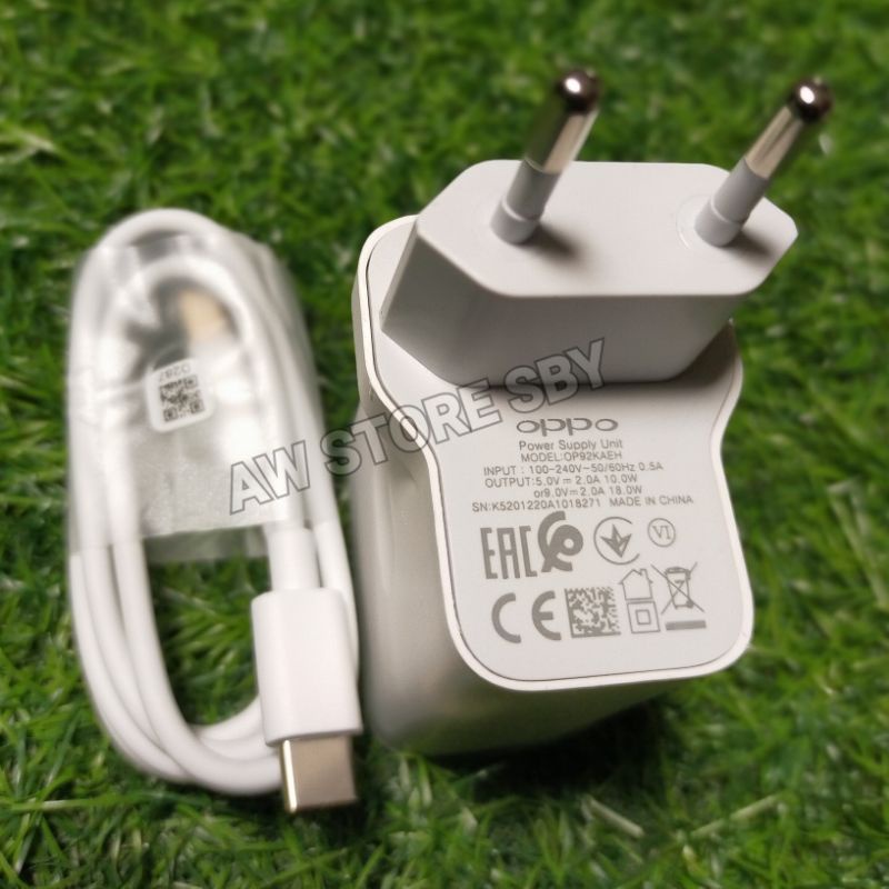 FAST CHARGER OPPO 18W CABLE USB TYPE C FOR OPPO A5/A9 2020/A16/A52/A92/A33/A53/A54/A57 2022 FLASH CHARGING OPPO 18WATT