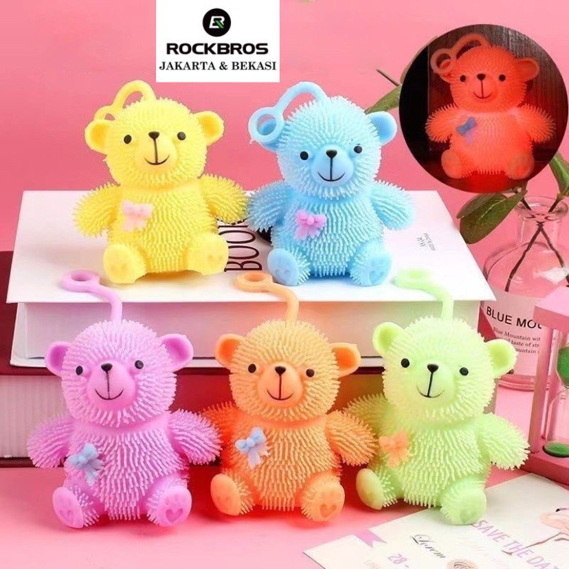 Bola Yoyo LED Bear Beruang Squishy Fidget Toys New Sensory Mainan Anak Stress Ball Squeeze Montesori Montessori Kids Toy