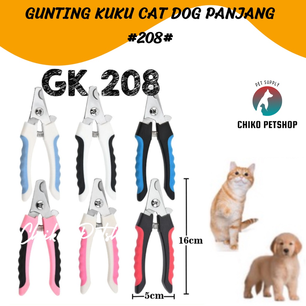 GUNTING KUKU GK-208 UNTUK HEWAN PELIHARAAN STAINLESS STEEL