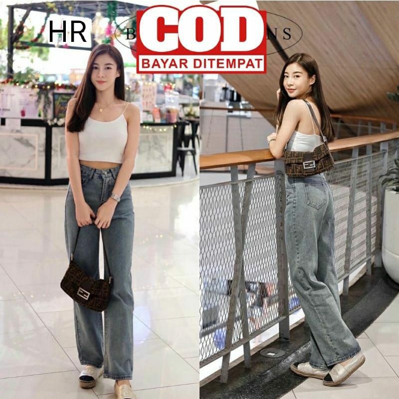 HIGHT WAIST KULOT JEANS WANITA / KULOT JEANS PREMIUM / KULOT JEANS KEKINIAN