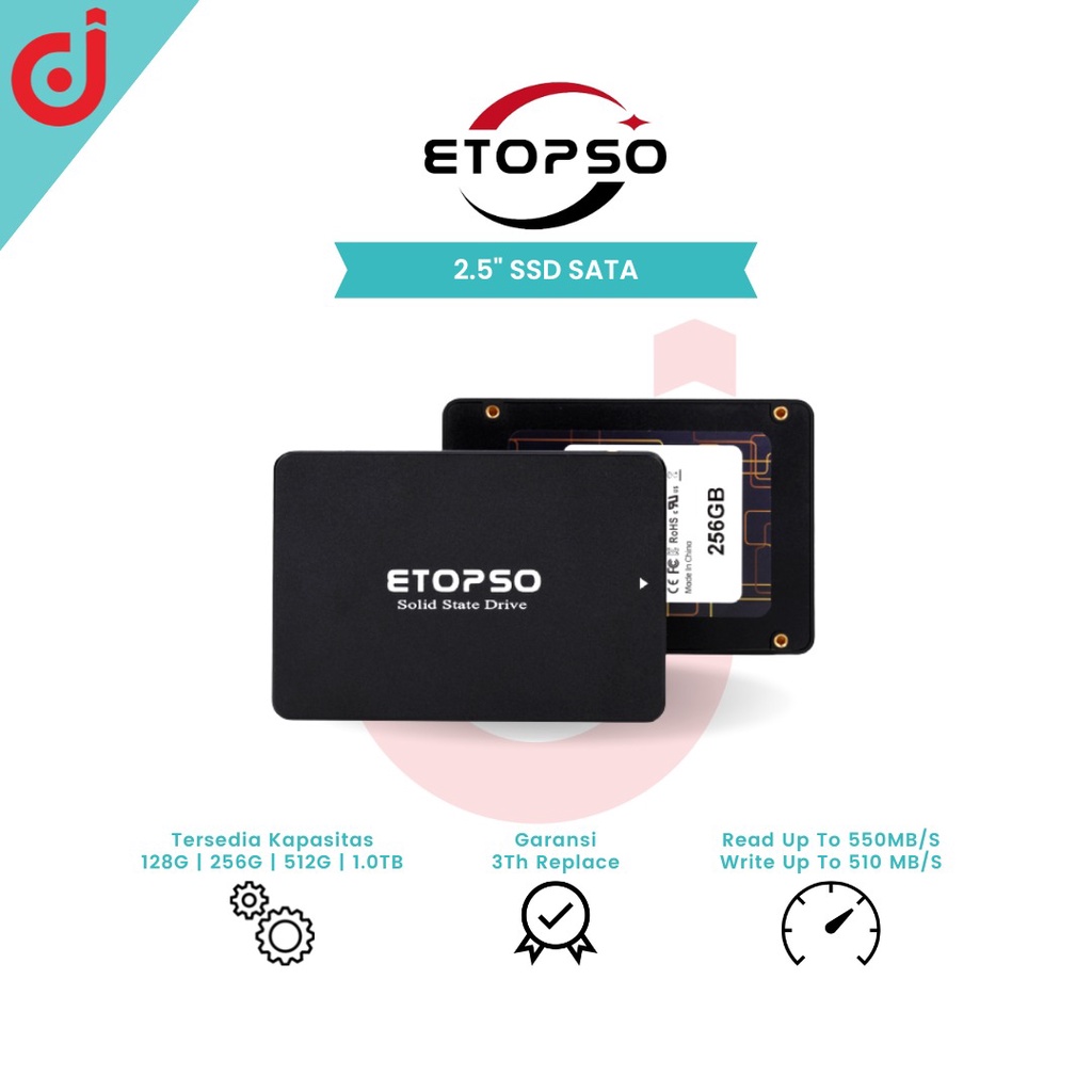 ETOPSO SSD 1 TB 2,5 inch sata III garansi 3th replace