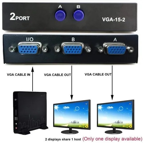 VGA HUB NYK 2.0 Switch Printer 1-2 port / VGA HUB