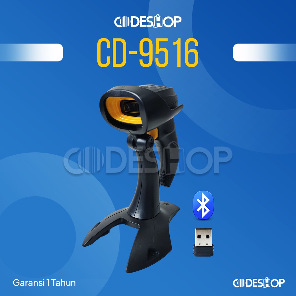 Scanner Barcode 2D Codeshop CD 9516 Scan Barcode Wireless CD-9516