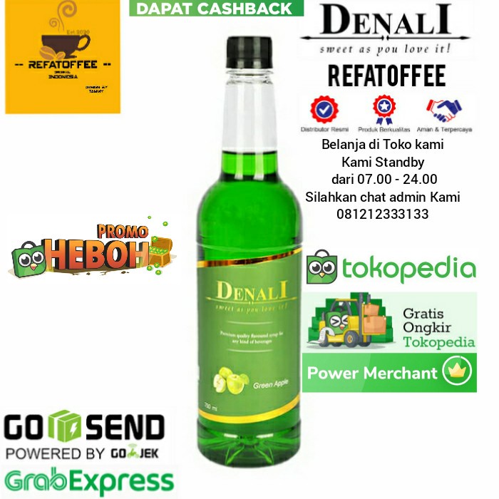 

GREEN APPLE SYRUP DENALI 750ML