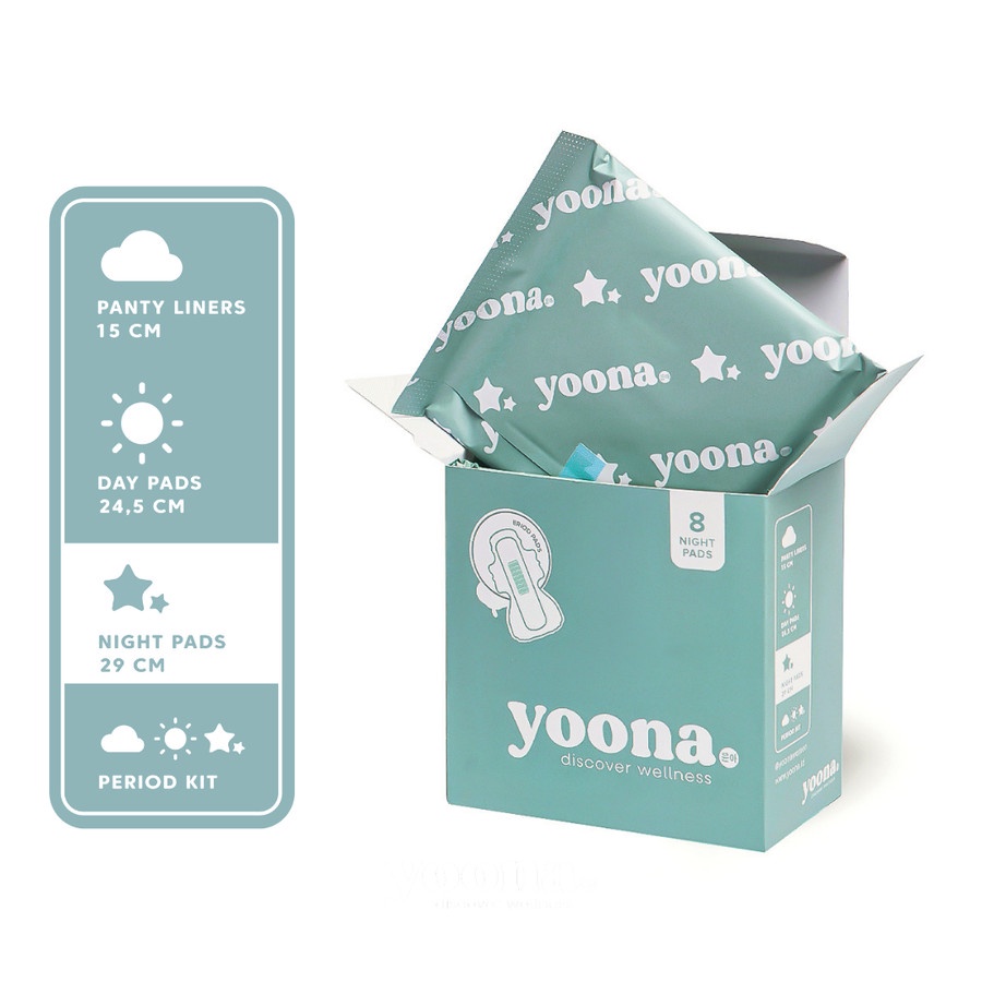 Yoona NIGHT PADS 29cm / Pembalut Organik / Organic Pads