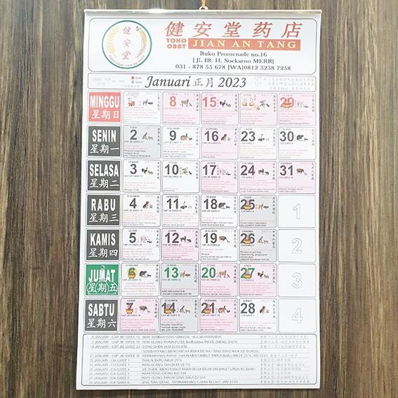 

Kalender Dinding 2023 Feng Shui Hong Sui Hari Baik & Kurang Baik[Indo]