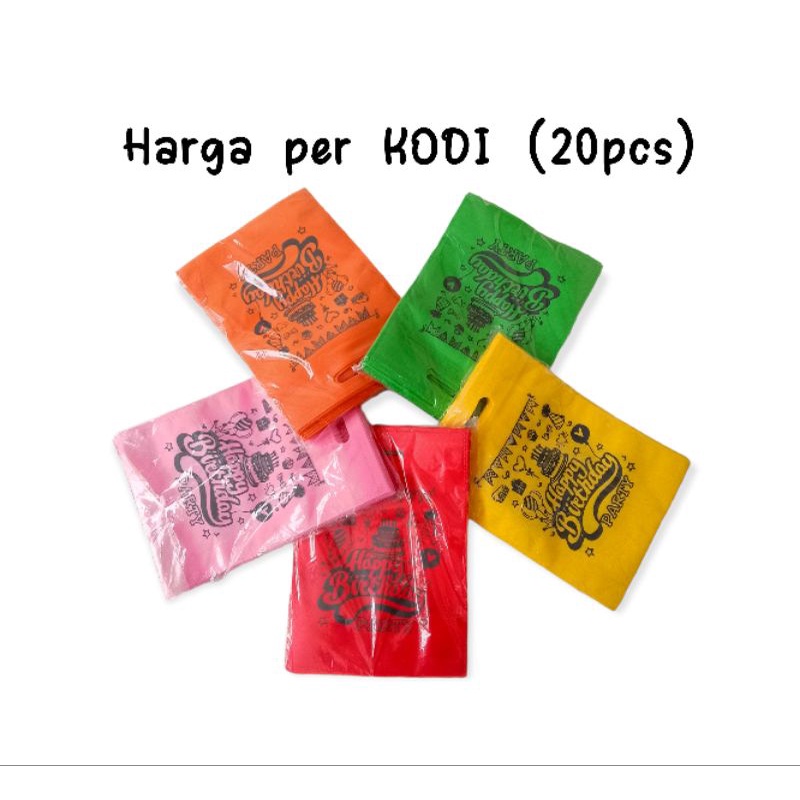 

(KODI 20pcs) Goodie bag *ULTAH* OVAL 25x35 /tas ultah/tas kado