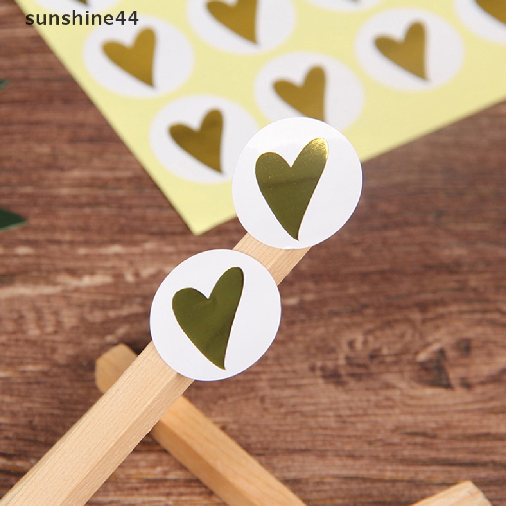 Sunshine 80/160pcs Stiker Hati Valene'S Day 1 &quot;Bulat, Segel Amplop Label Stiker.