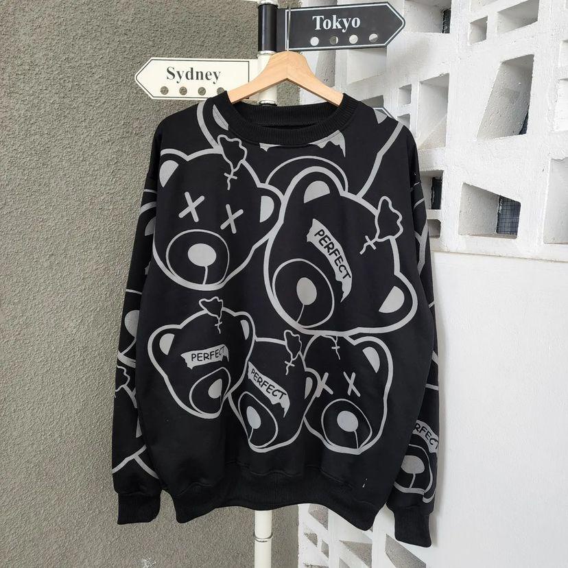 XXL PANDA FULL PRINT SWEATER OVERSIZE UNISEX CREWNECK WANITA PRIA