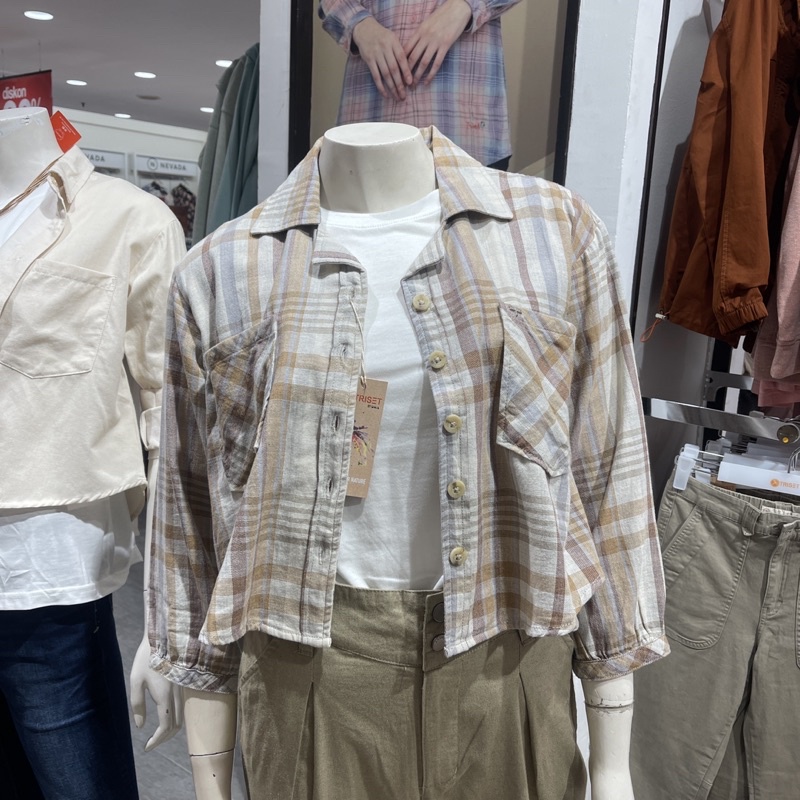 TRISET - SALE Kemeja Wanita Crop (S-XL)