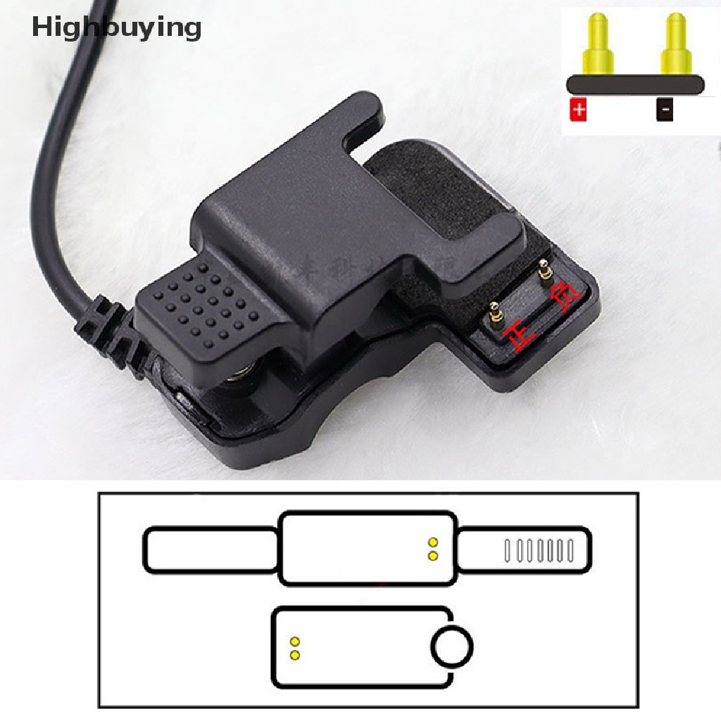 Hbid Tw64 Untuk Smart Watch Universal Usb Charging Kabel Hitam2Per3Pin Charger Klip Glory