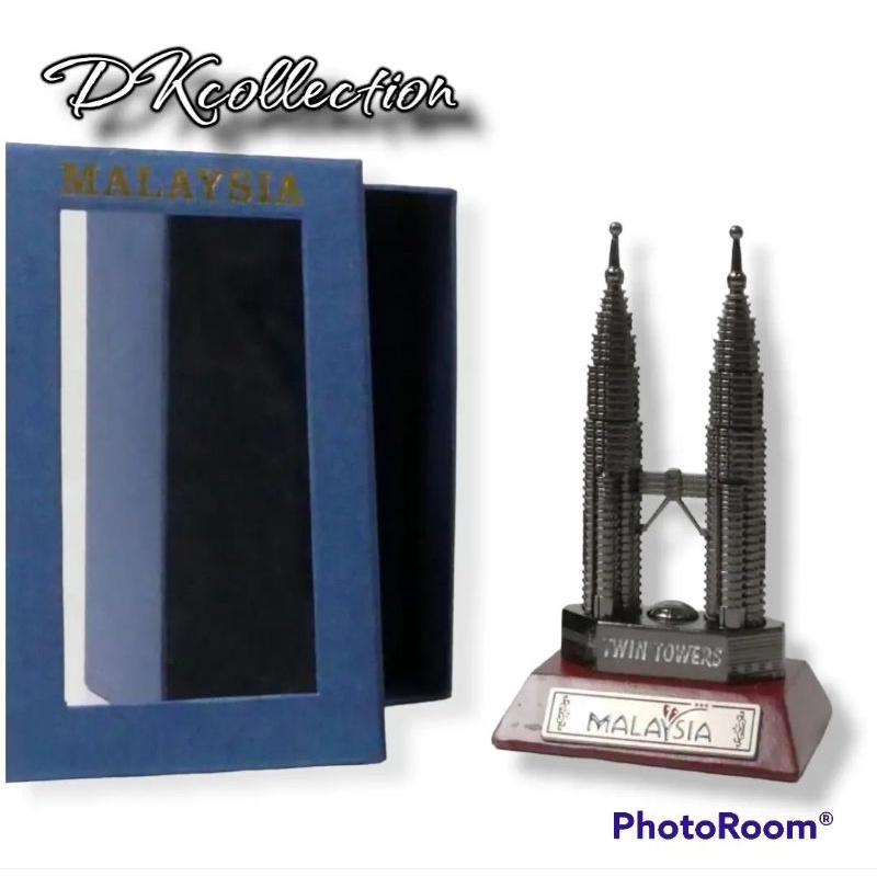 miniatur twin tower petronas malaysia 13cm souvenir miniatur Menara kembar merchandise miniatur twin tower