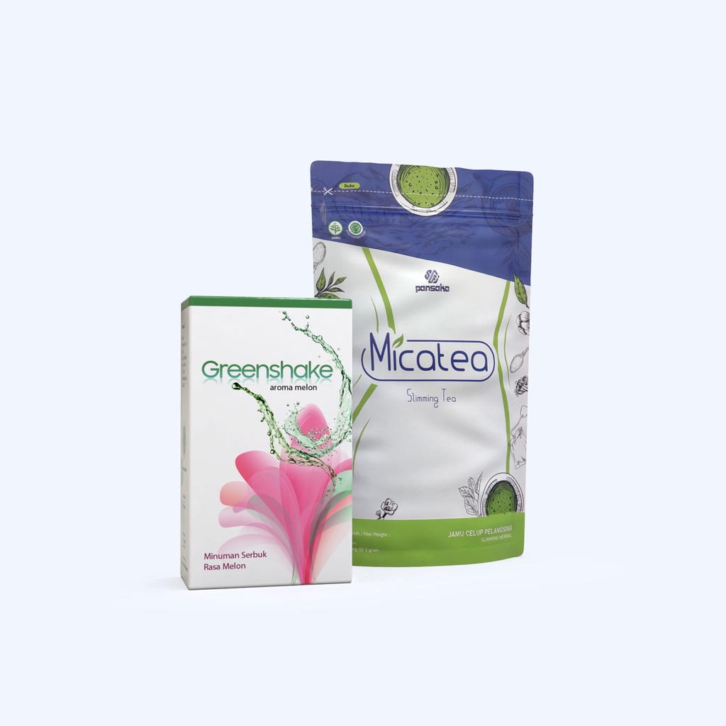 Paket Pelangsing Badan dan Diet anti gagal I Micatea dan Greenshake