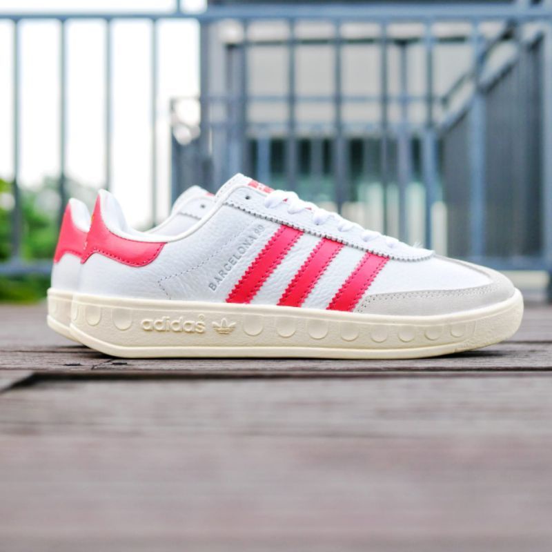 Sepatu Adidas Barcelona 99 White Red Original Sneakers Pria