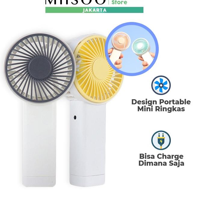 Bisa COD MIISOO Kipas Angin Mini Lipat Portable / Mini Fan / Kipas Genggam Cute / Kipas Kecil ?