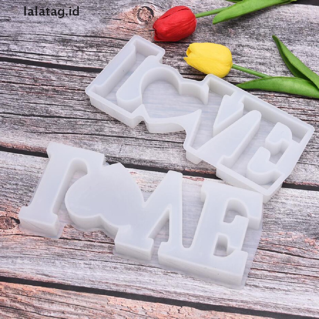 [lalatag] Love Word Cetakan Silikon Dekorasi Meja Rumah Epoxy Resin Mould Craft Tool DIY [ID]