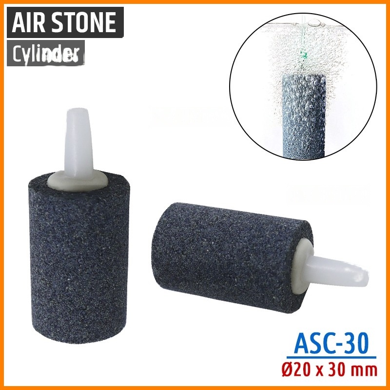 Batu Aerasi / Air Stone Gelembung Udara Silinder 20x30 mm Aquarium