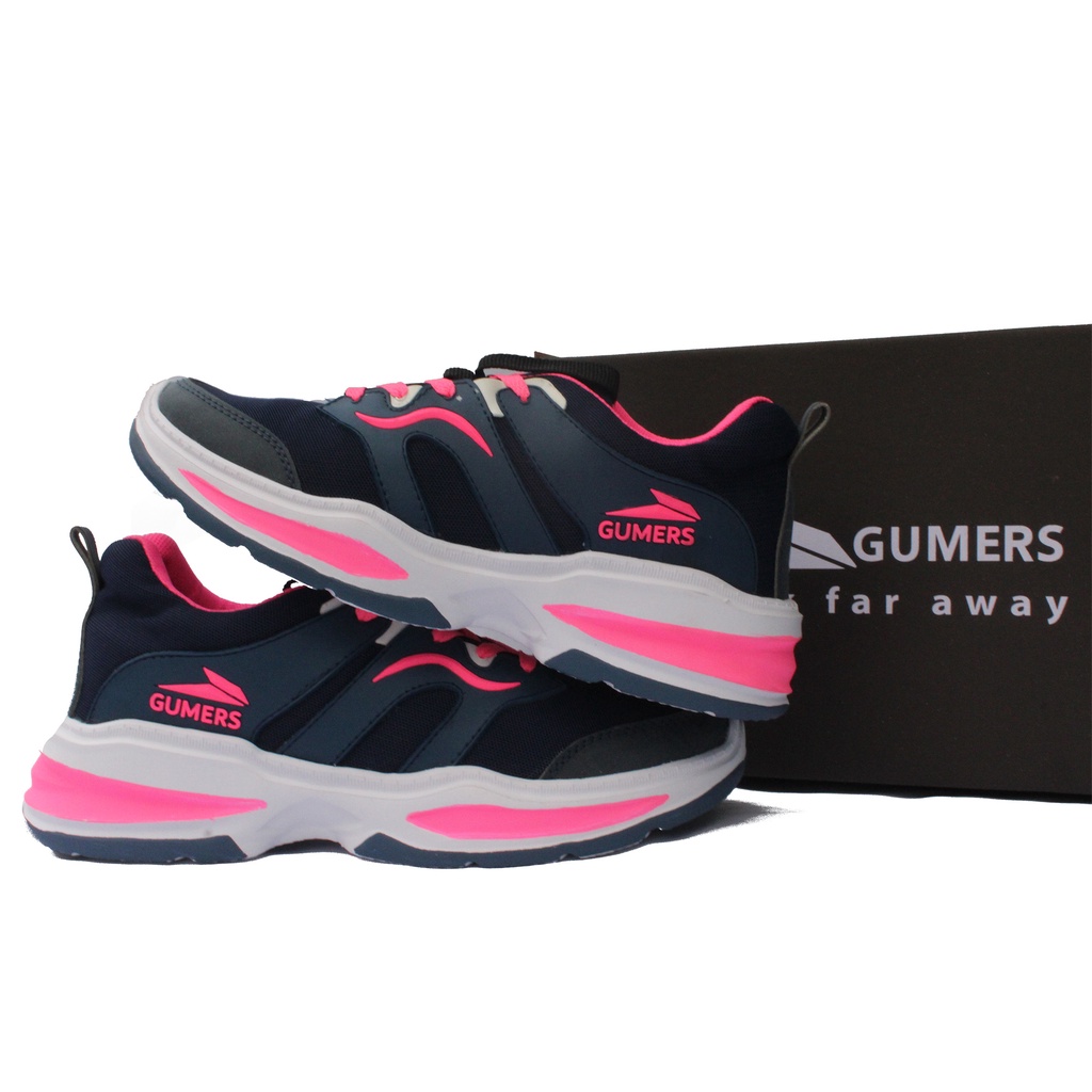 SNEAKERS GUMERS NAVY PINK, RINGAN DAN LENTUR,SEPATU WANITA, SEPATU COUPLE, SEPATU KERJA, SEPATU OLAHRAGA, SEPATU SANTAI, SEPATU RUNNING, SEPATU JOGGING, SEPATU GYM